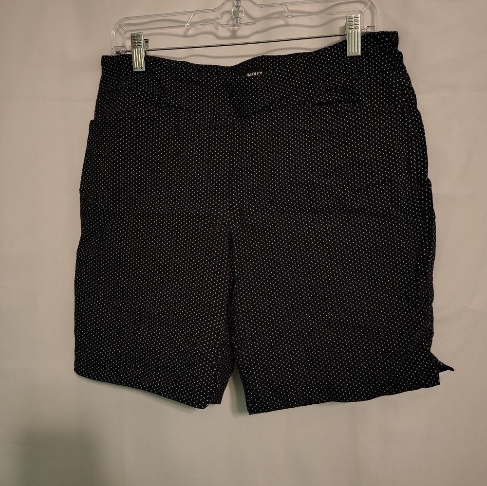 Hilary Radley Stretch Dress Shorts Bermuda Style Large